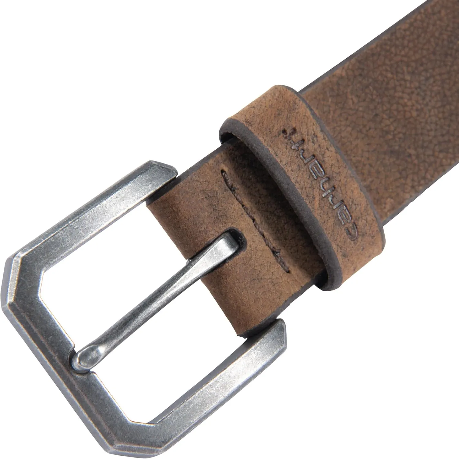 Carhartt Men's Durable Full Grain Saddle Leather Classic Belts, W/Rugged Antique Nickle Hardware