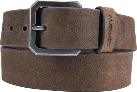 Carhartt Men's Durable Full Grain Saddle Leather Classic Belts, W/Rugged Antique Nickle Hardware