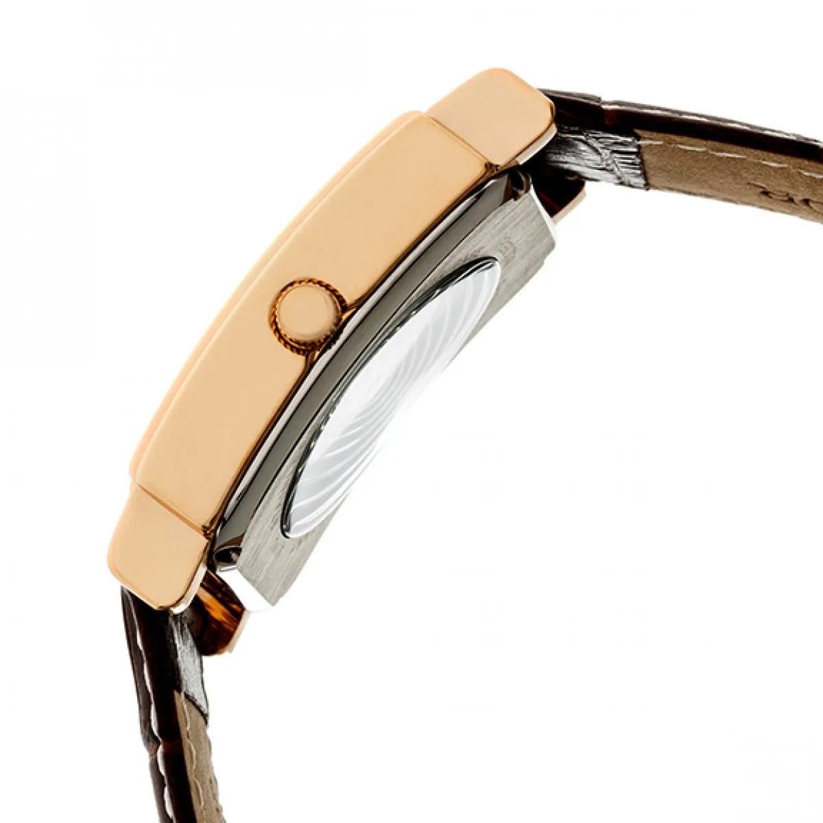Heritor Automatic Frederick Leather-Band Watch - Rose Gold/Black