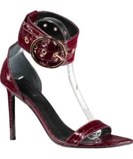 Ingiliz Red Adele 01 Patent Croco Embossed Leather Sandal UK 3 EU 36 👠