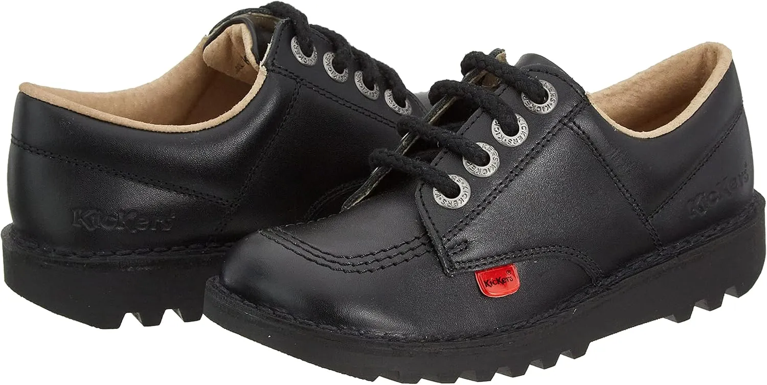 Kickers Men's Kick Lo Core Black Leather Shoes