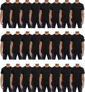 SOCKS'NBULK Men's Cotton Crew Neck Regular T-Shirts Bulk Short Sleeve Lightweight Tees Mix Colors