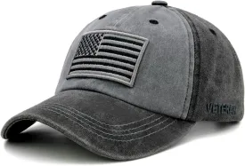 Veteran Hat for Men, Vintage Two-Tone American Flag Hats, USA Flag Baseball Cap Veterans Gifts